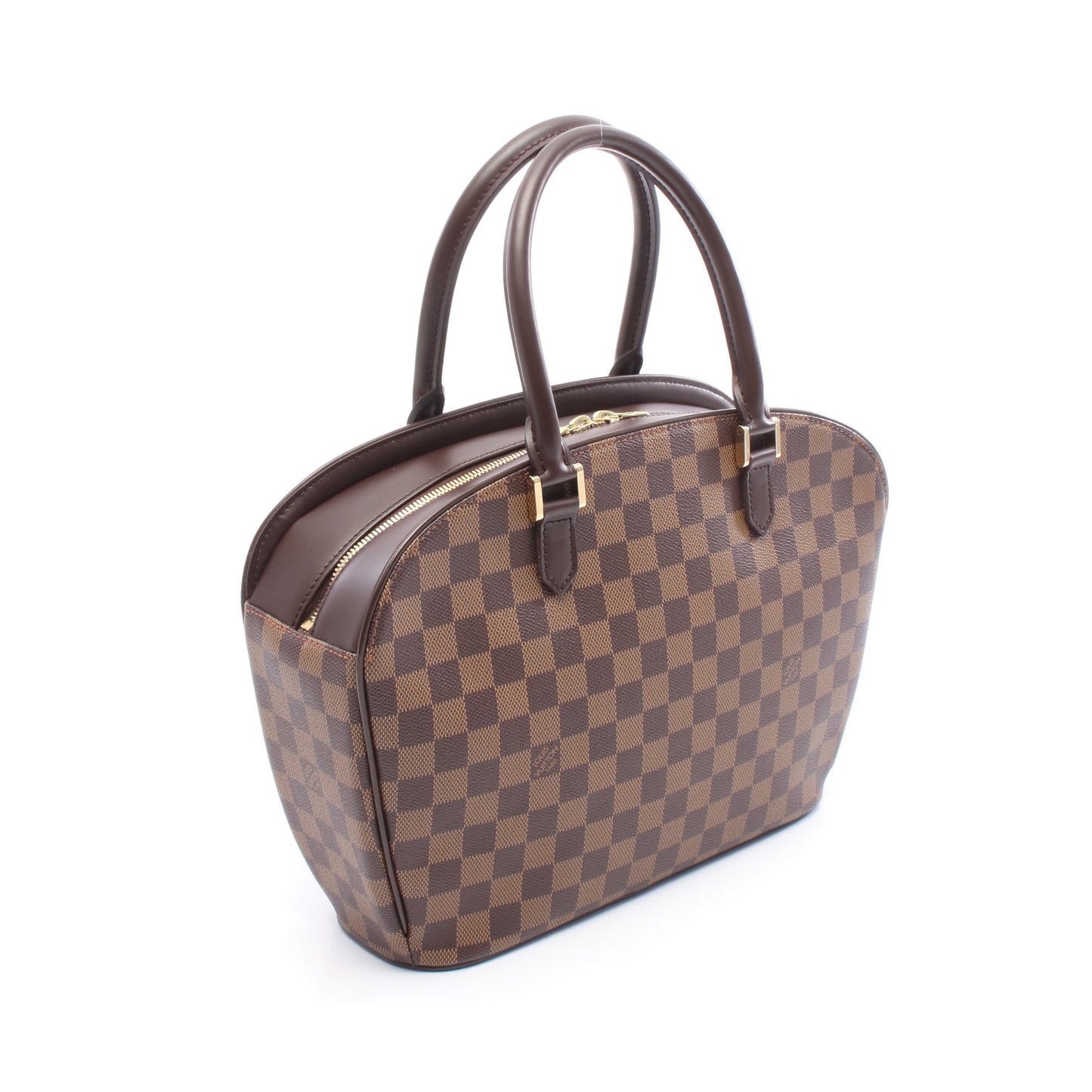 サリア オリゾンタル ダミエエベヌ ハンドバッグ PVC レザー ブラウン ルイヴィトン バッグ LOUIS VUITTON