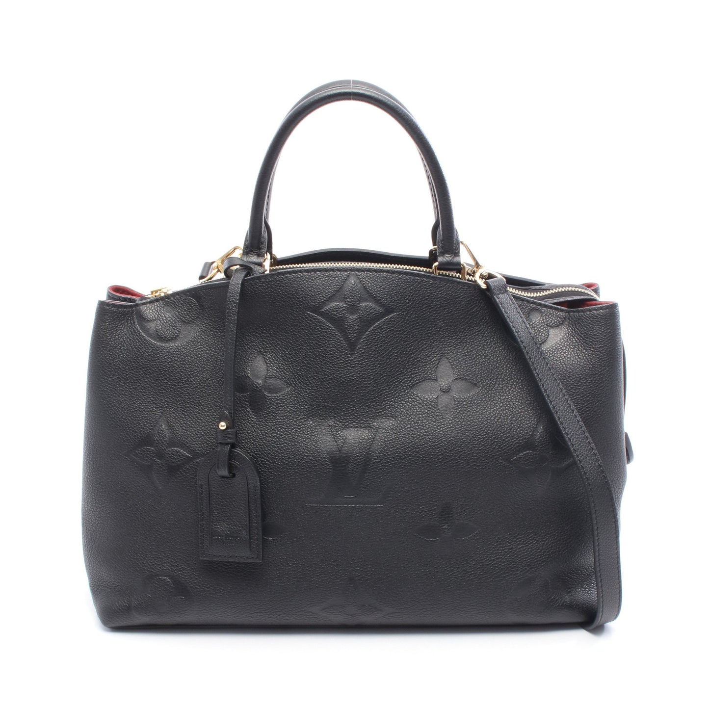 グラン パレMM モノグラムアンプラント ハンドバッグ レザー ブラック 2WAY ルイヴィトン バッグ LOUIS VUITTON
