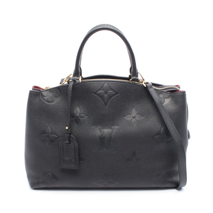 グラン パレMM モノグラムアンプラント ハンドバッグ レザー ブラック 2WAY ルイヴィトン バッグ LOUIS VUITTON