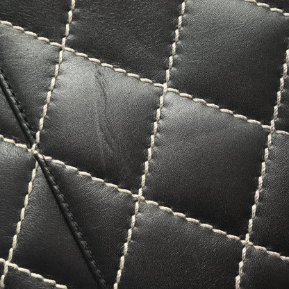 ワイルドステッチ ハンドバッグ レザー ブラック ゴールド金具 シャネル バッグ CHANEL