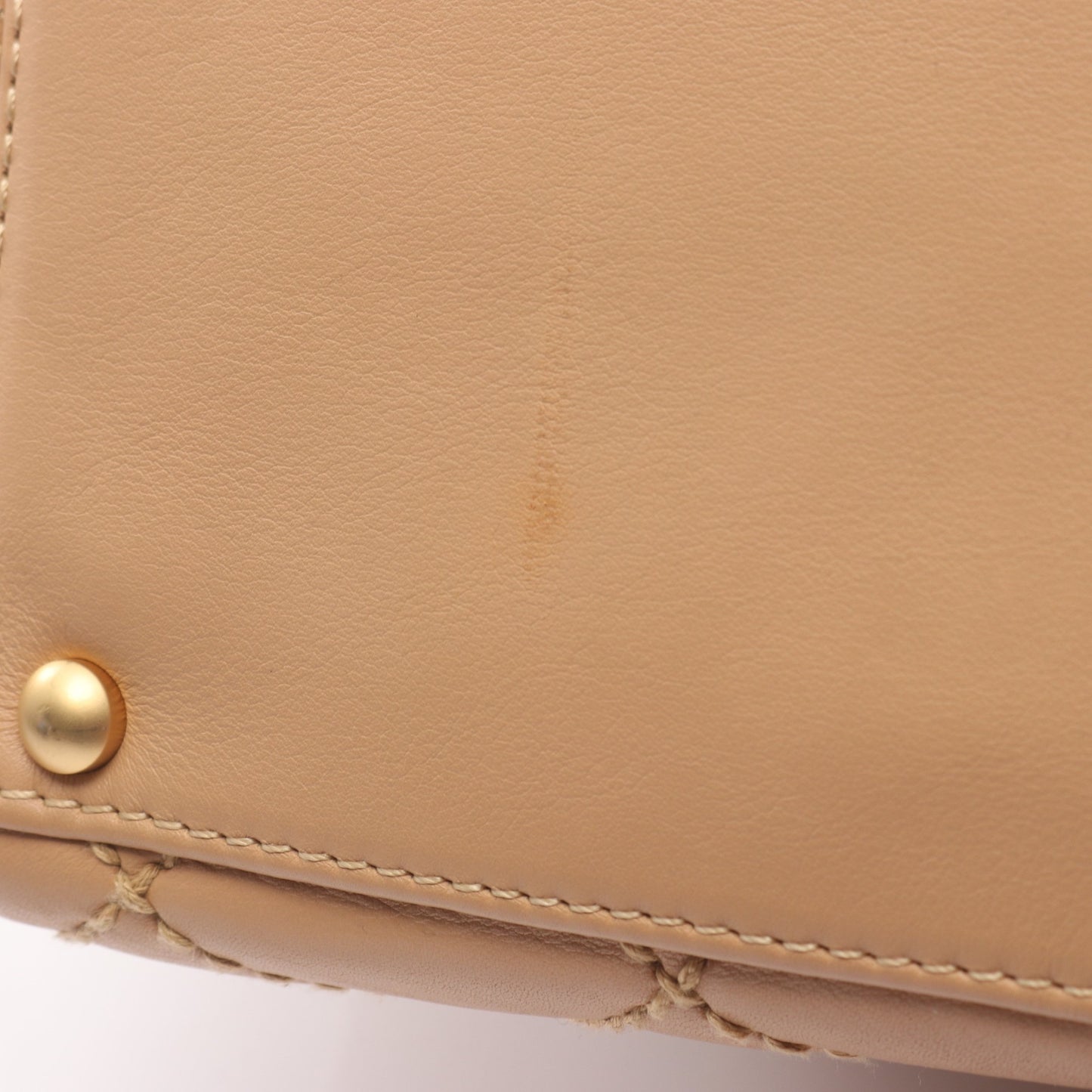 ワイルドステッチ ショルダーバッグ トートバッグ ハンドバッグ トートバッグ レザー ベージュ ゴールド金具 シャネル バッグ CHANEL