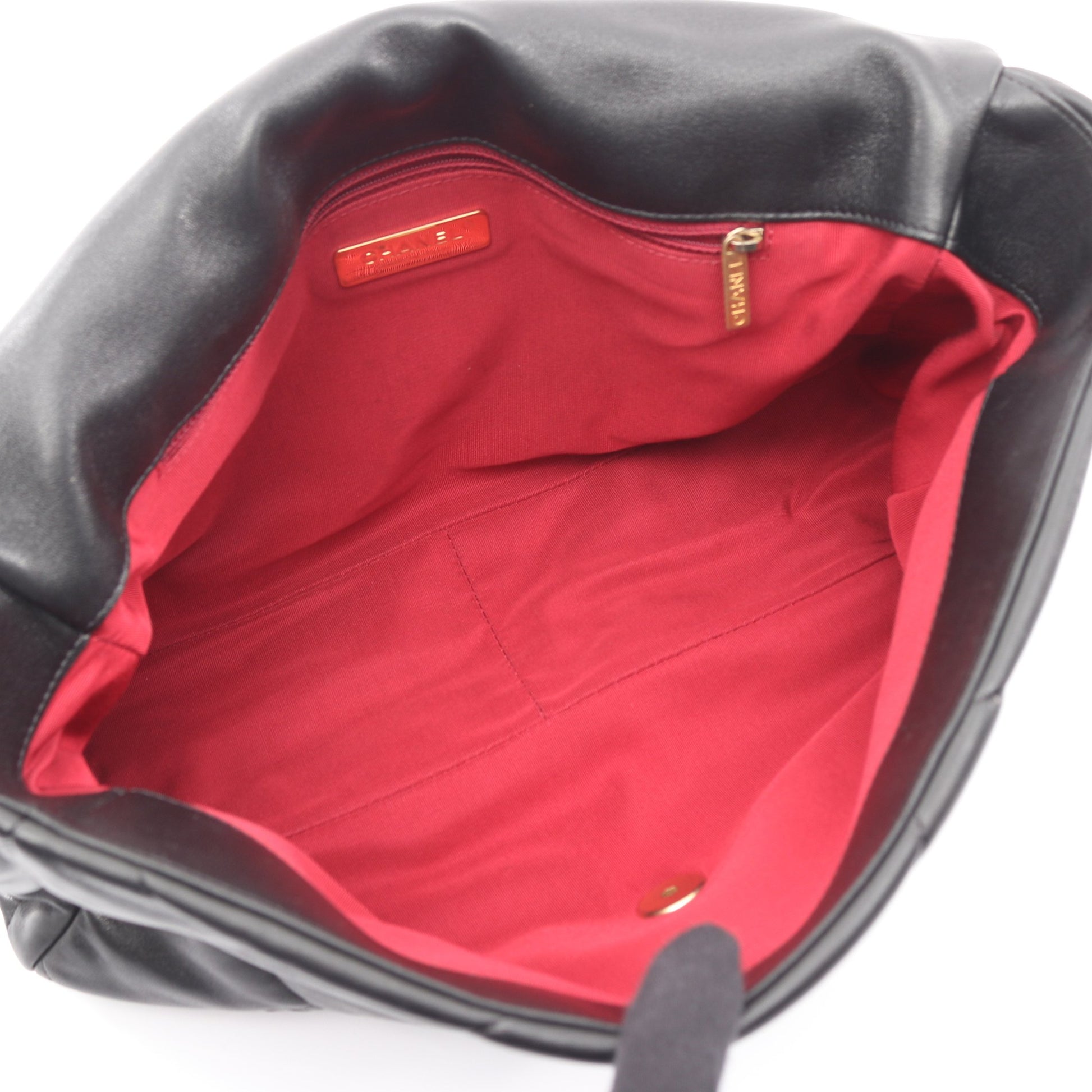 19 ディズヌフ マキシ チェーンショルダーバッグ ラムスキン ブラック コンビ金具 2WAY シャネル バッグ CHANEL