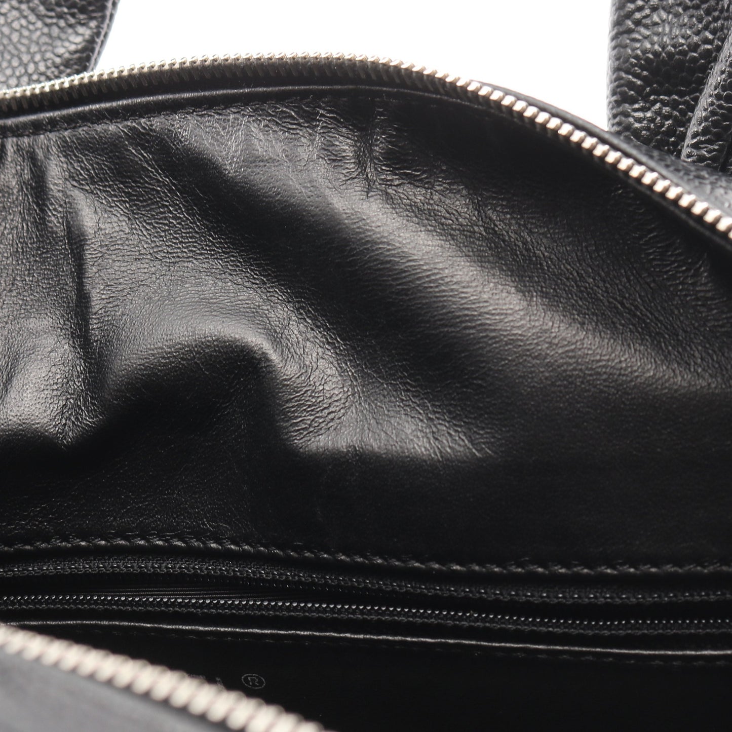 マトラッセ デカココマーク ハンドバッグ ミニボストンバッグ キャビアスキン ブラック シルバー金具 シャネル バッグ CHANEL