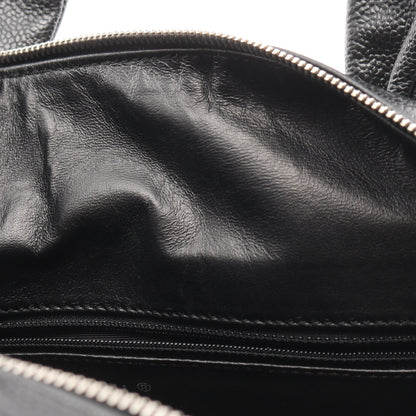 マトラッセ デカココマーク ハンドバッグ ミニボストンバッグ キャビアスキン ブラック シルバー金具 シャネル バッグ CHANEL