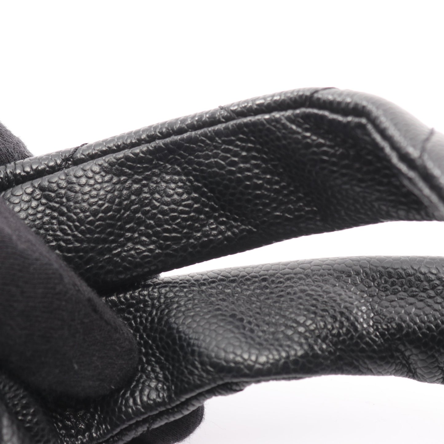 マトラッセ デカココマーク ハンドバッグ ミニボストンバッグ キャビアスキン ブラック シルバー金具 シャネル バッグ CHANEL