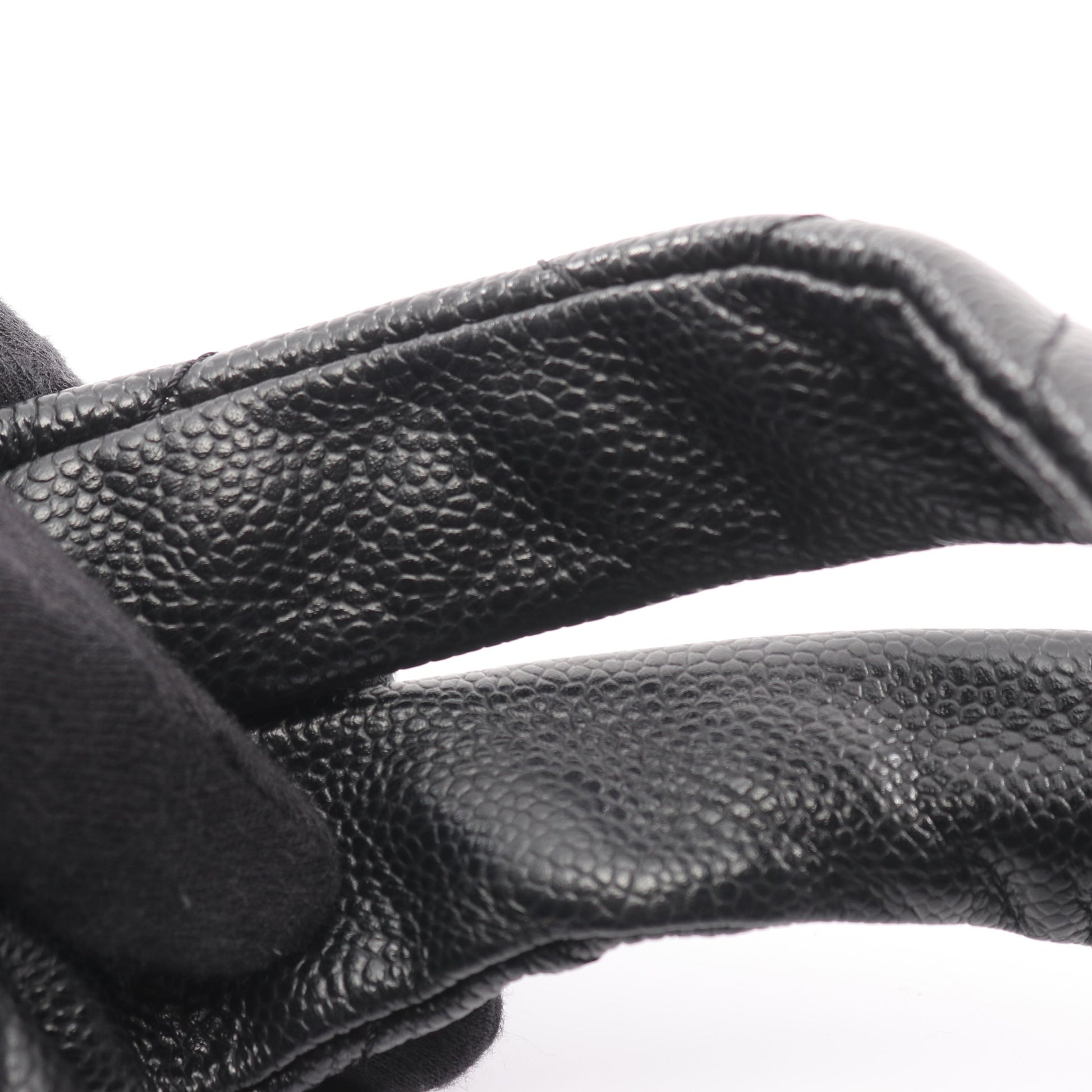 マトラッセ デカココマーク ハンドバッグ ミニボストンバッグ キャビアスキン ブラック シルバー金具 シャネル バッグ CHANEL