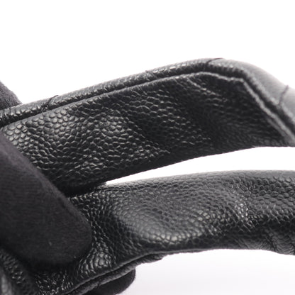 マトラッセ デカココマーク ハンドバッグ ミニボストンバッグ キャビアスキン ブラック シルバー金具 シャネル バッグ CHANEL