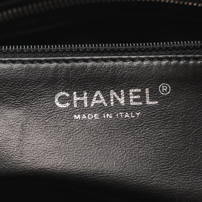 マトラッセ デカココマーク ハンドバッグ ミニボストンバッグ キャビアスキン ブラック シルバー金具 シャネル バッグ CHANEL