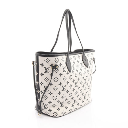 ネヴァーフル MM モノグラムアンプラント ショルダーバッグ トートバッグ レザー ブラック ホワイト ルイヴィトン バッグ LOUIS VUITTON