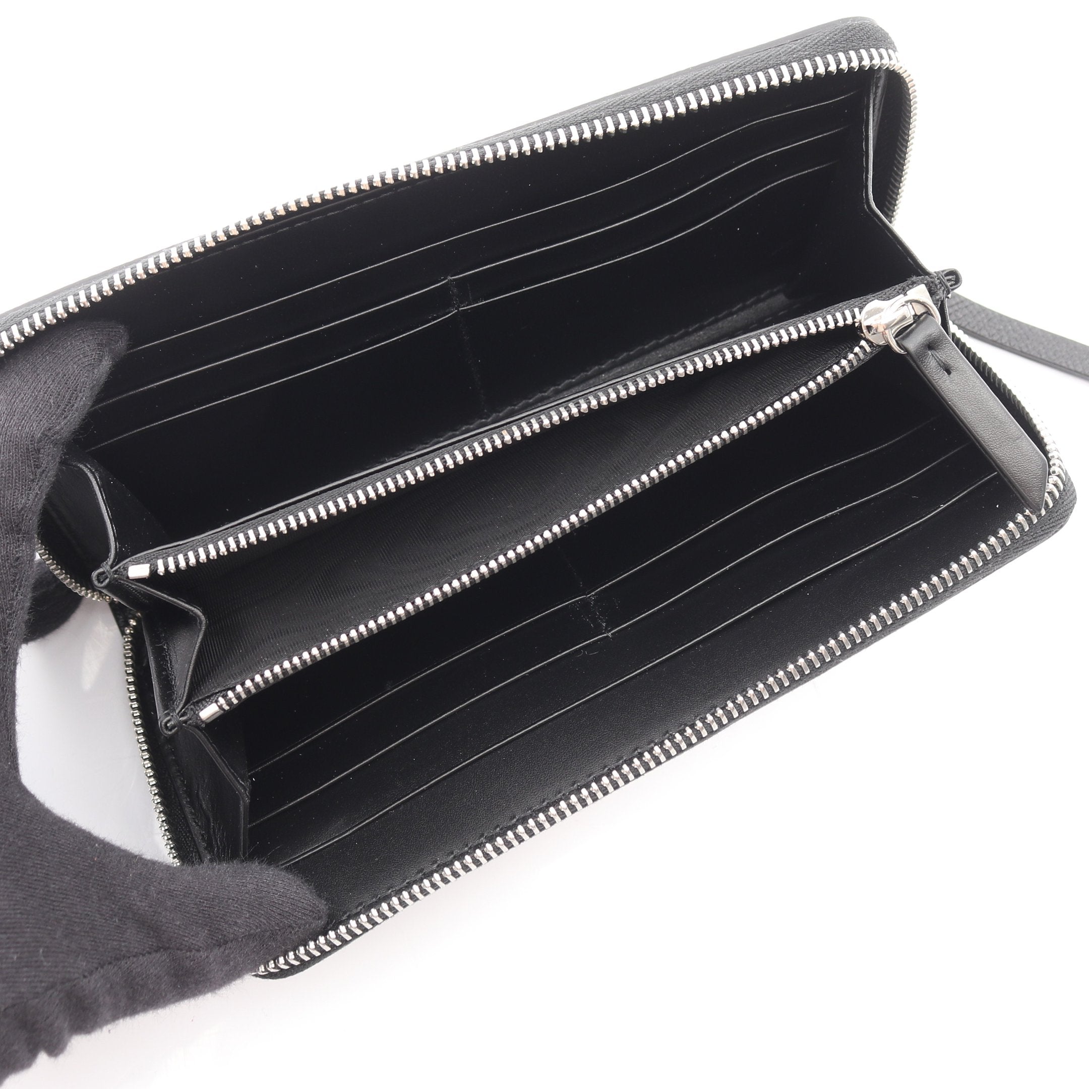 ラウンドファスナー長財布 レザー ブラック メゾンマルジェラ – RECLO