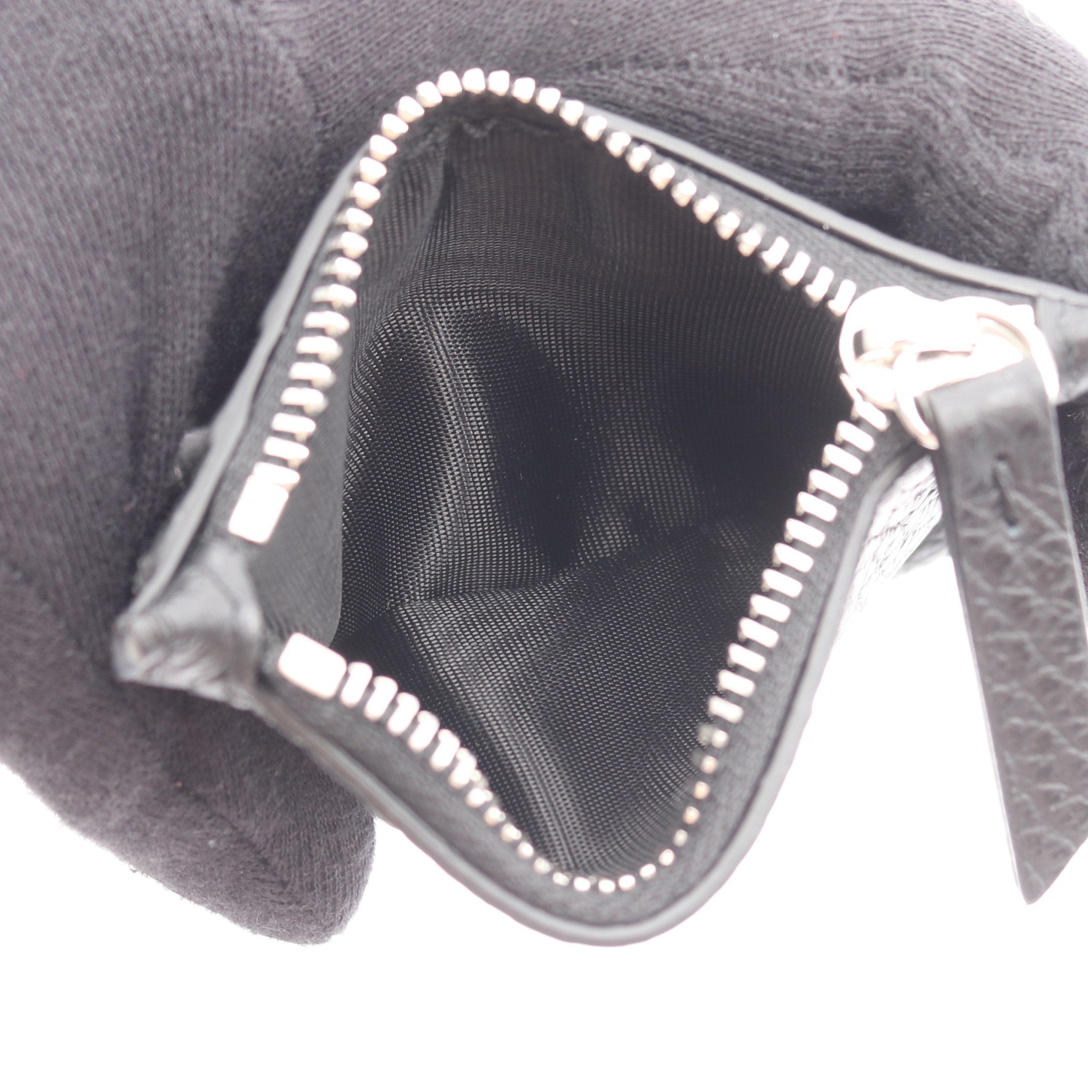 スリーフォールドウォレット 三つ折り財布 レザー ブラック メゾン