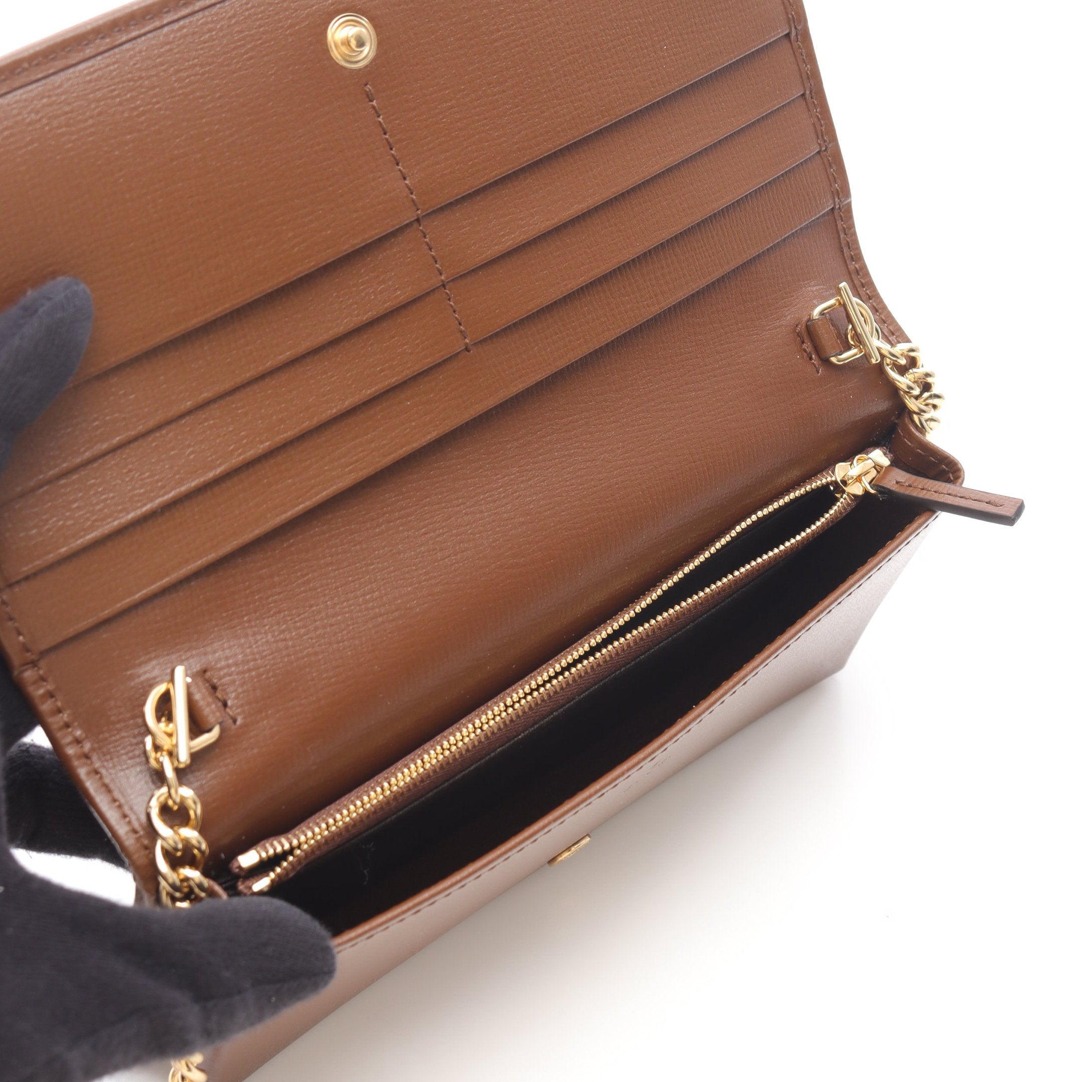 GUCCI グッチ 8402  ホースビット GGスプリーム PVCコーティングキャンバス 長財布 ブラウン メンズ GUCCI（グッチ） 財布 カードケースウォレット レディース メンズ GG