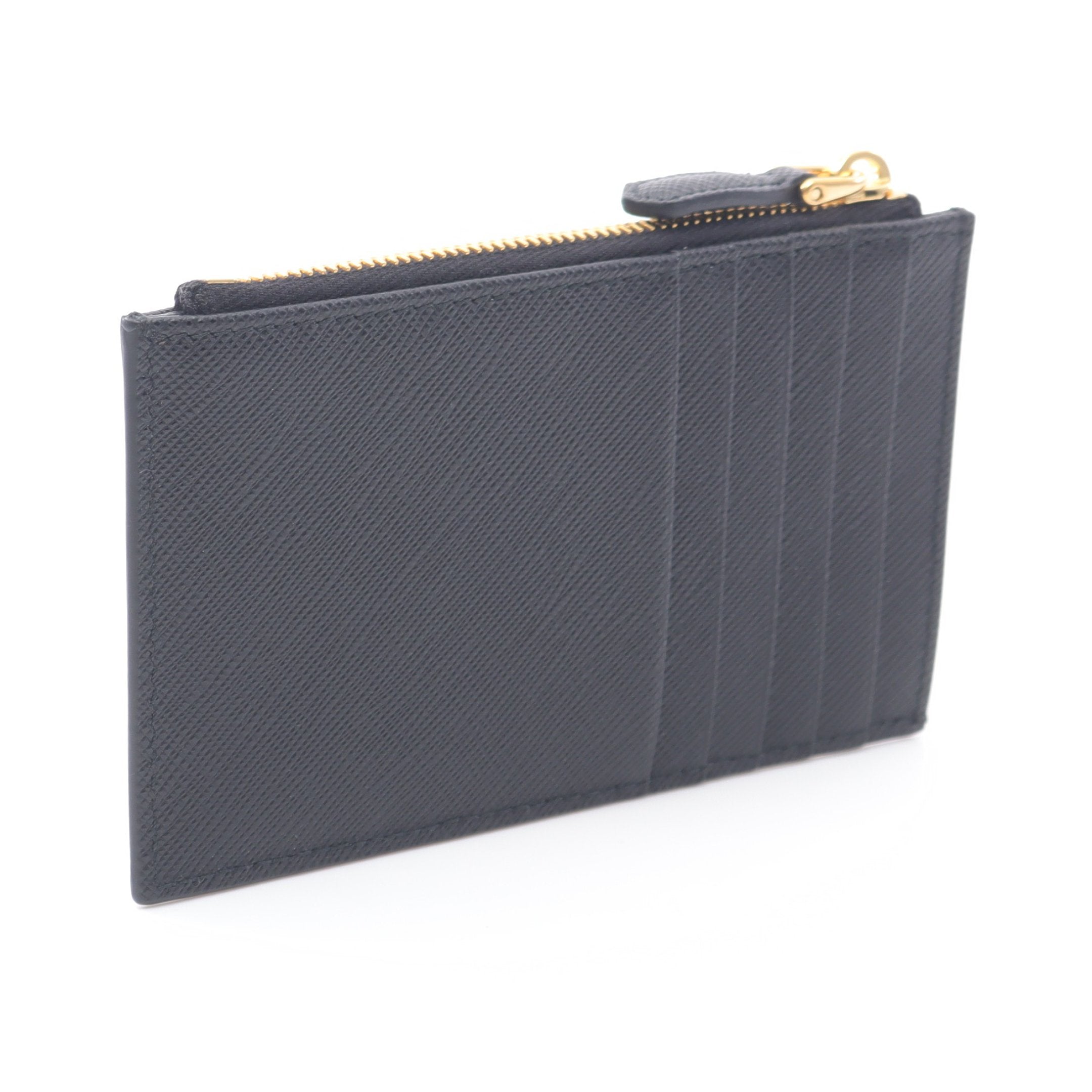 PRADA ブラック ケース　財布 SAFFIANO TRIANG コインケース カードケース サフィアーノレザー