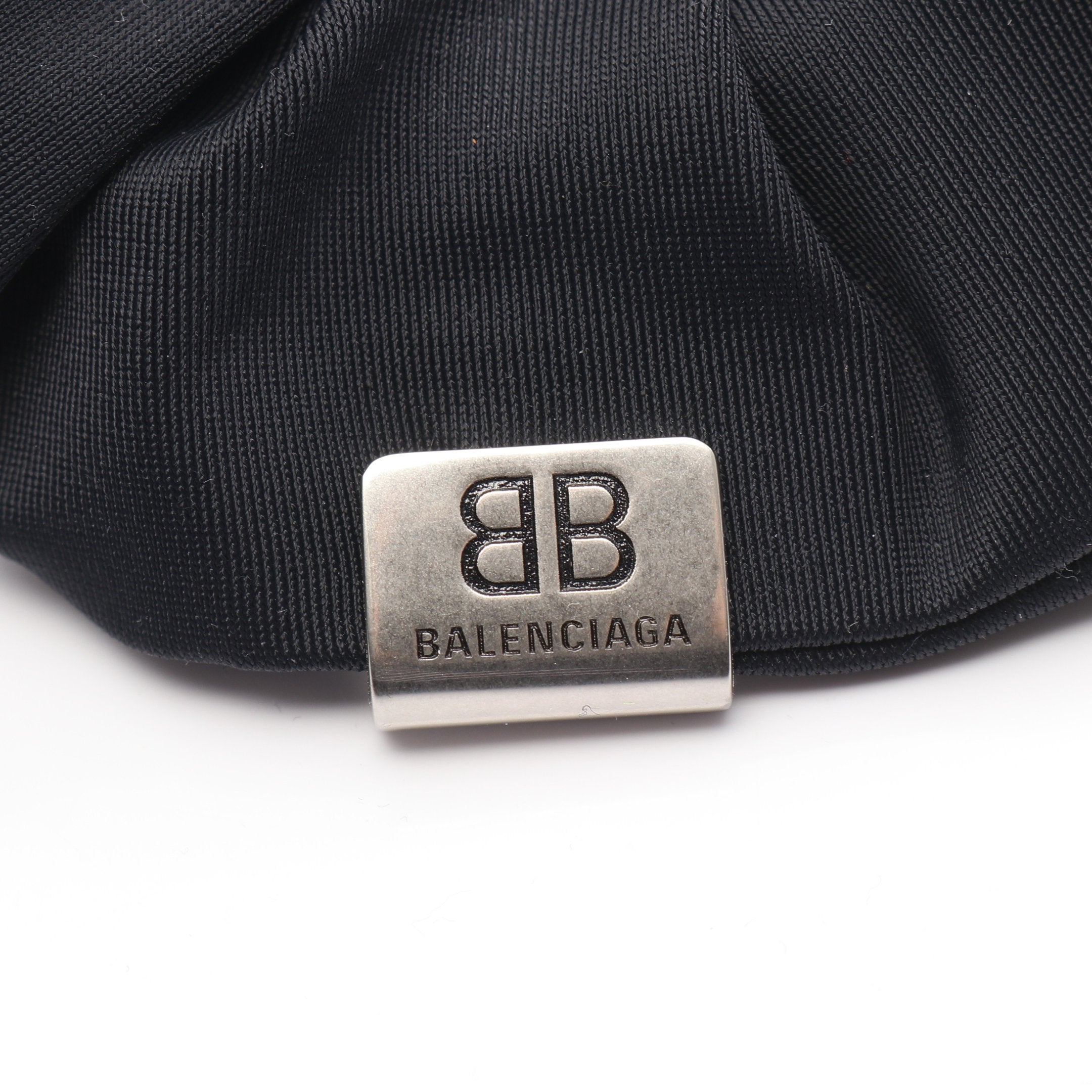 BBロゴ シュシュ ヘアアクセサリー ナイロン ブラック バレンシアガ