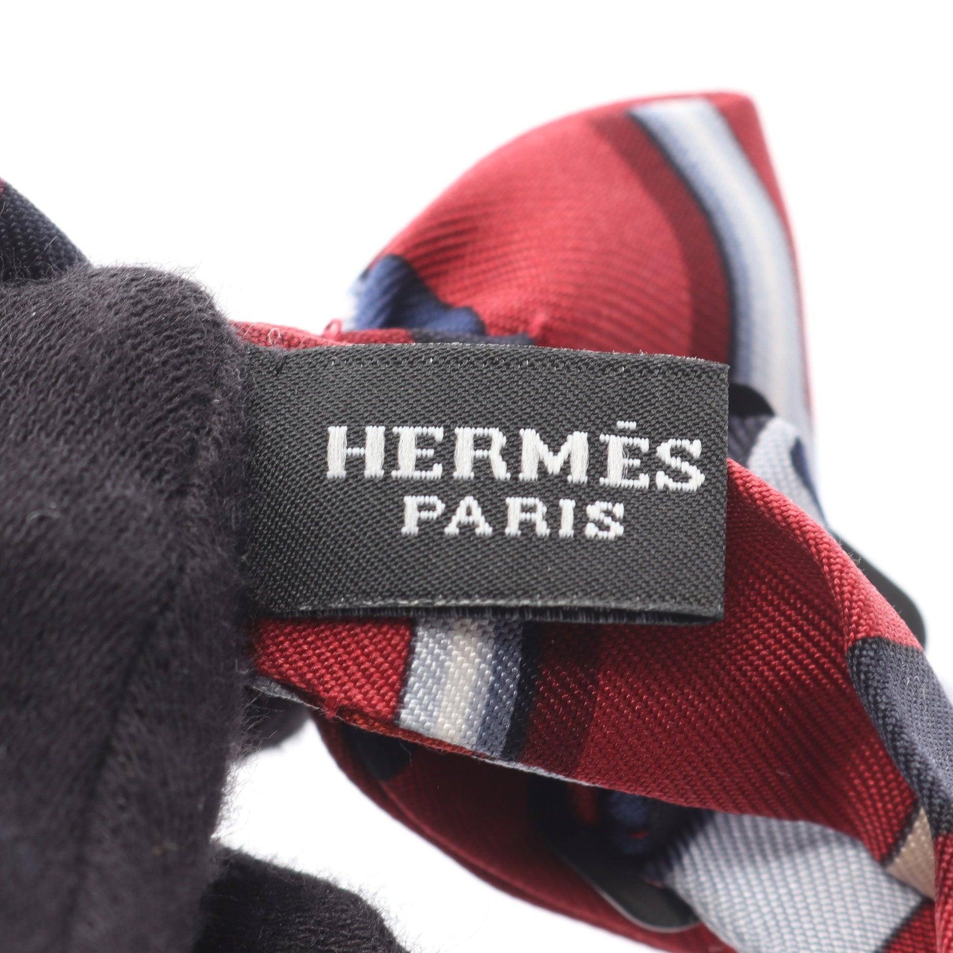 ヌーパピヨン 蝶ネクタイ シルク ボルドー マルチカラー エルメス 財布・小物 HERMES