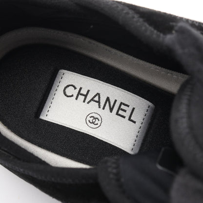 ココマーク スニーカー ファブリック レザー スエード ブラック シャネル シューズ CHANEL
