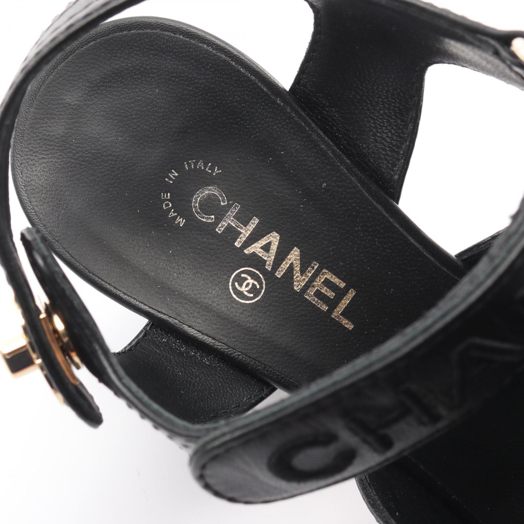 ココマーク サンダル レザー ブラック シャネル – RECLO