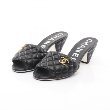 マトラッセ ココマーク サンダル レザー ブラック シャネル シューズ CHANEL