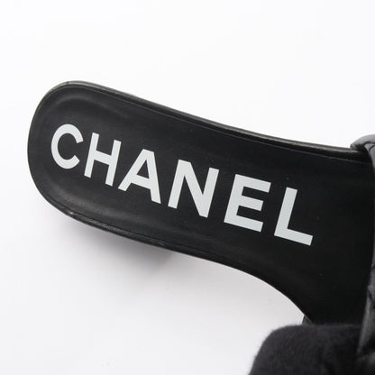 マトラッセ ココマーク サンダル レザー ブラック シャネル シューズ CHANEL