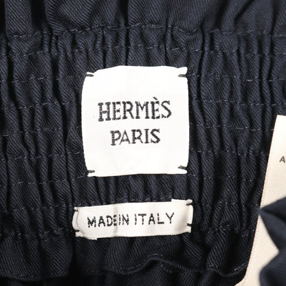 ハイウエスト スモック スカート コットン ネイビー 25SS エルメス ボトムス HERMES