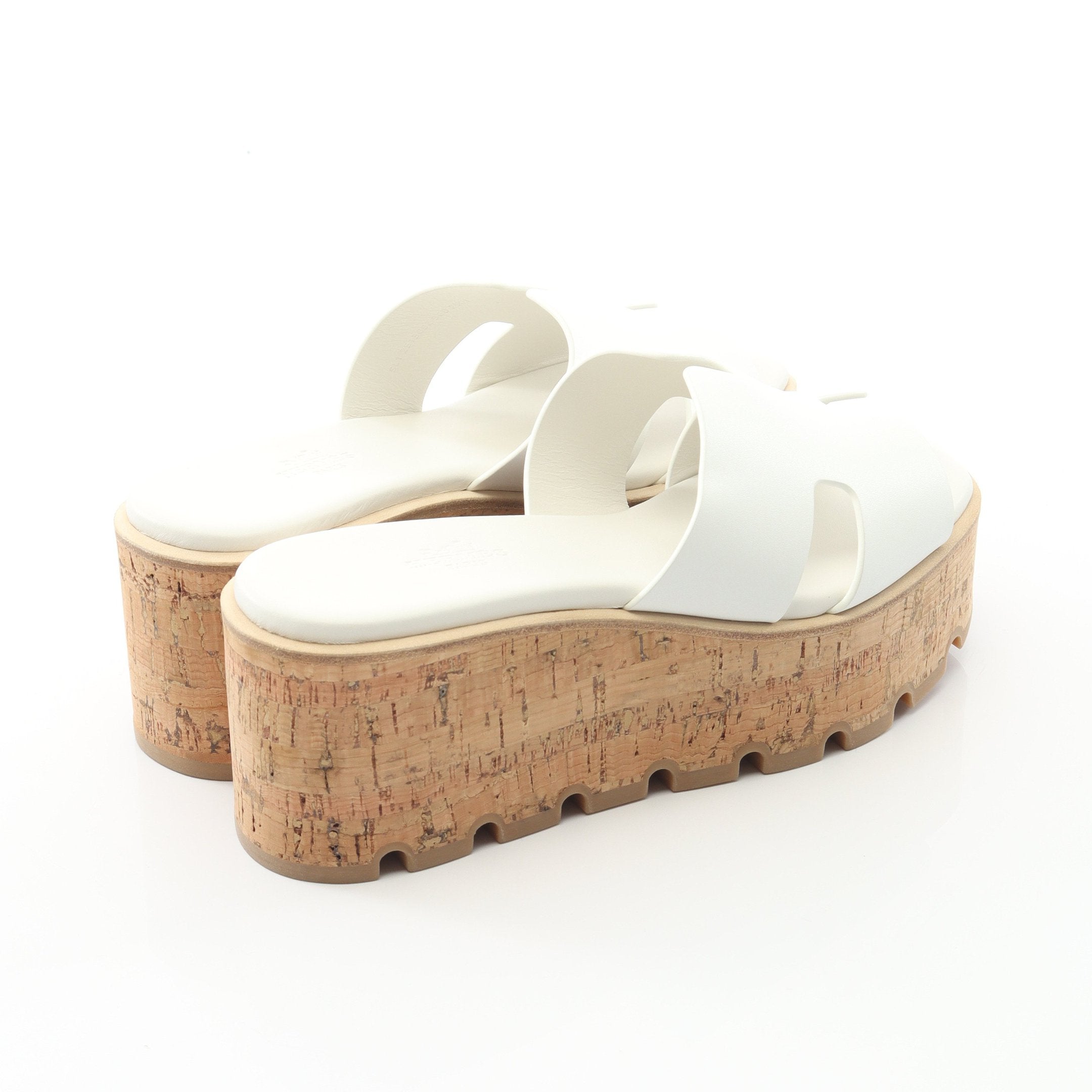 エズ30 サンダル レザー ホワイト 厚底 エルメス – RECLO