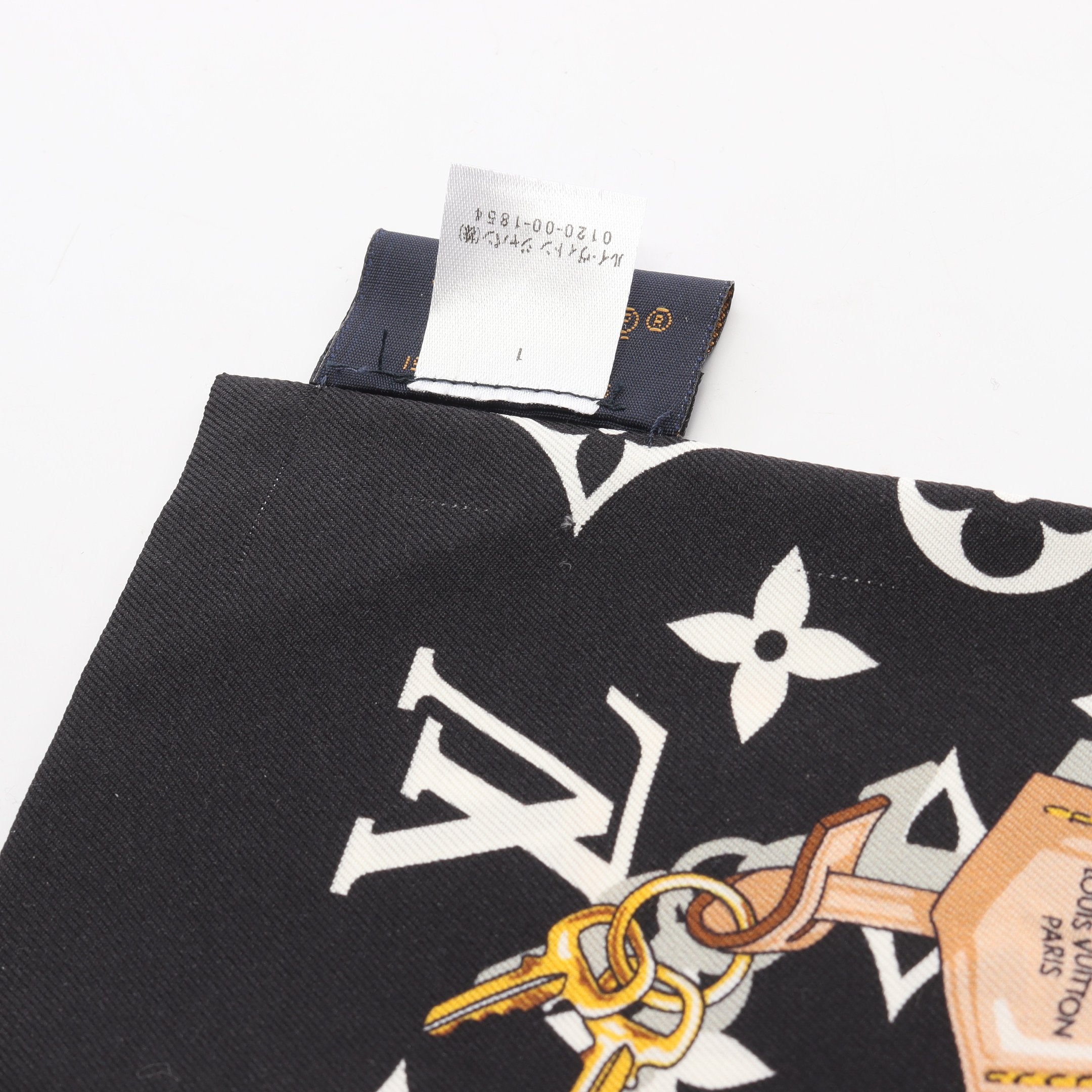 バンドー モノグラム コンフィデンシャル スカーフ シルク ブラック