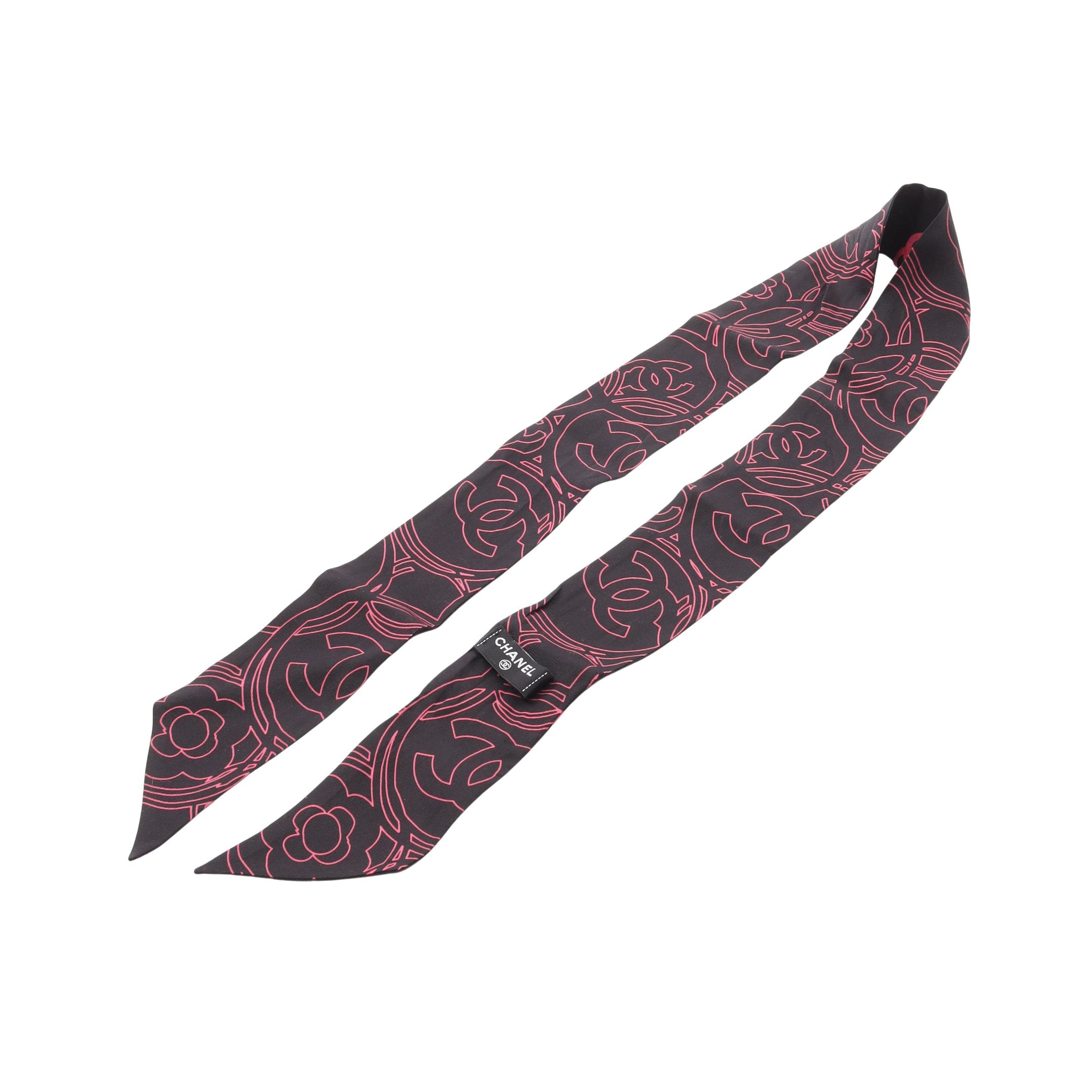ココマーク スカーフ シルク ブラック ピンク シャネル – RECLO