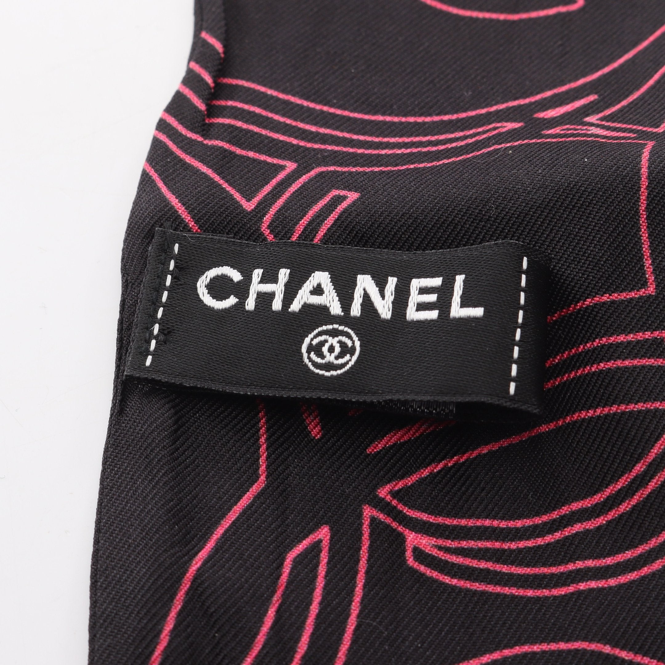 ココマーク スカーフ シルク ブラック ピンク シャネル – RECLO