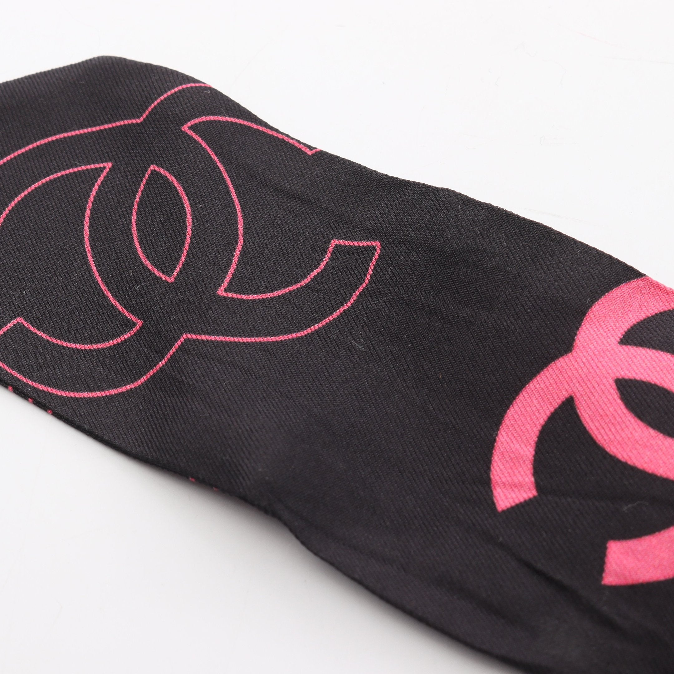 ココマーク スカーフ シルク ブラック ピンク シャネル – RECLO