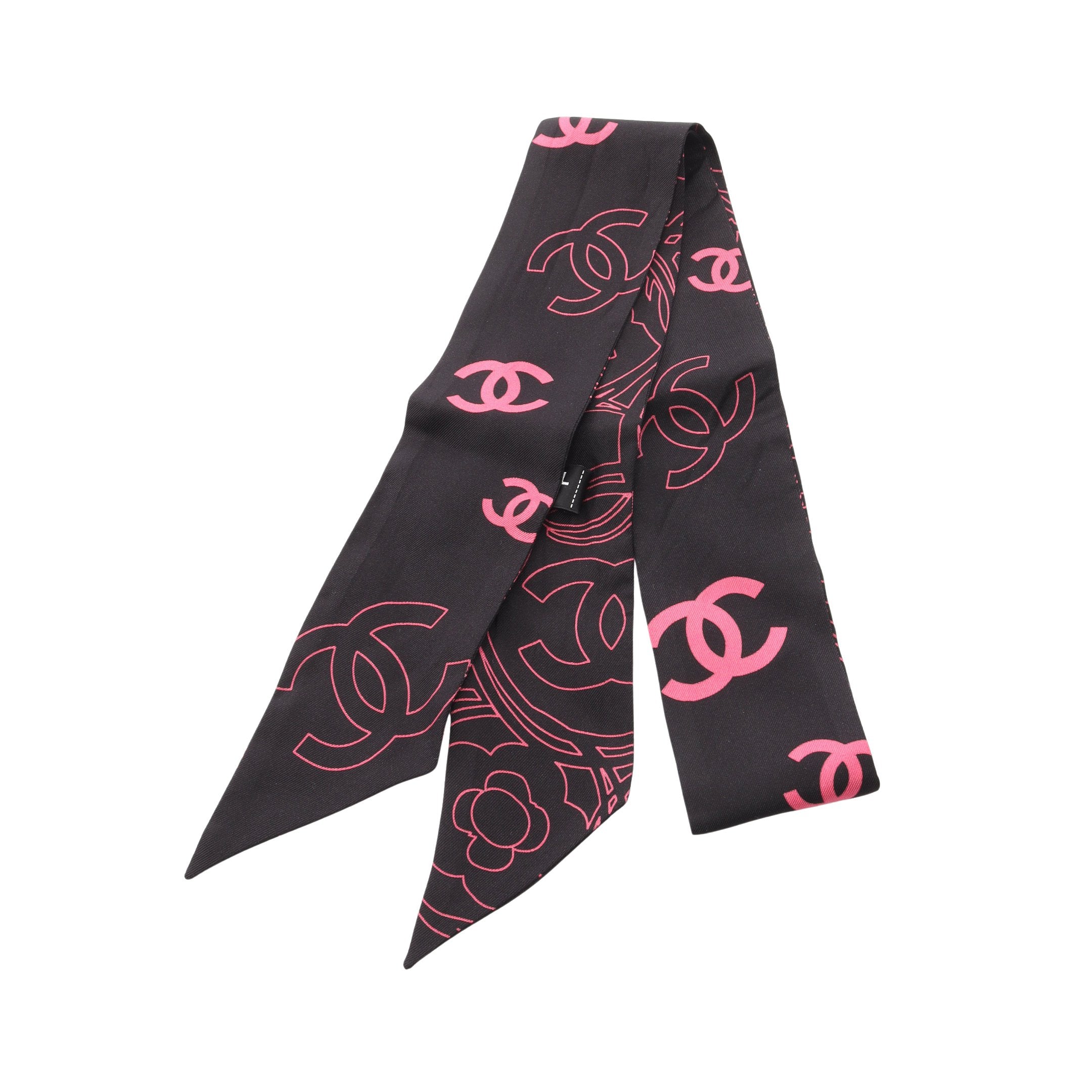 ココマーク スカーフ シルク ブラック ピンク シャネル – RECLO