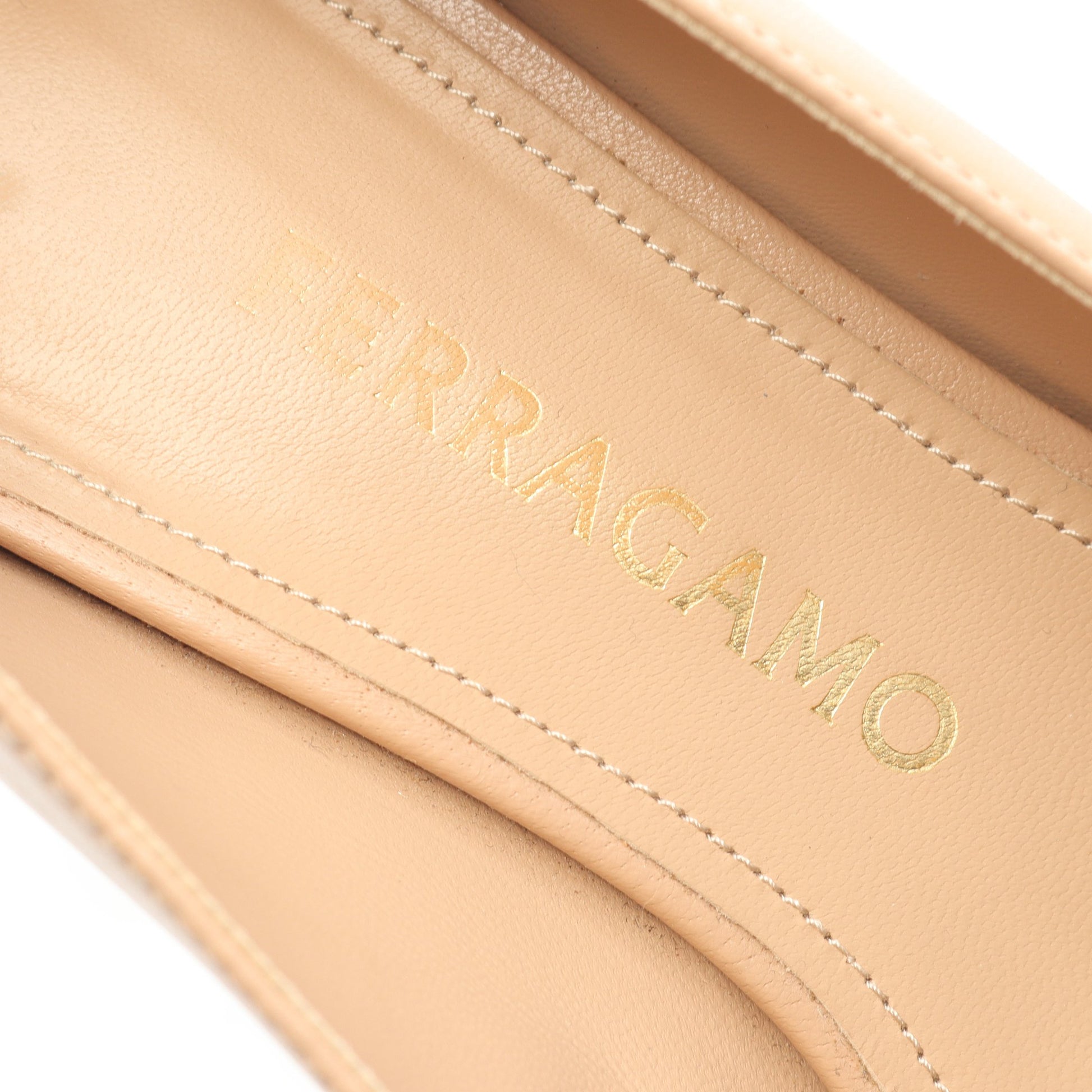 LENA リボンディテール パンプス レザー ピンクベージュ サルヴァトーレフェラガモ シューズ Salvatore Ferragamo