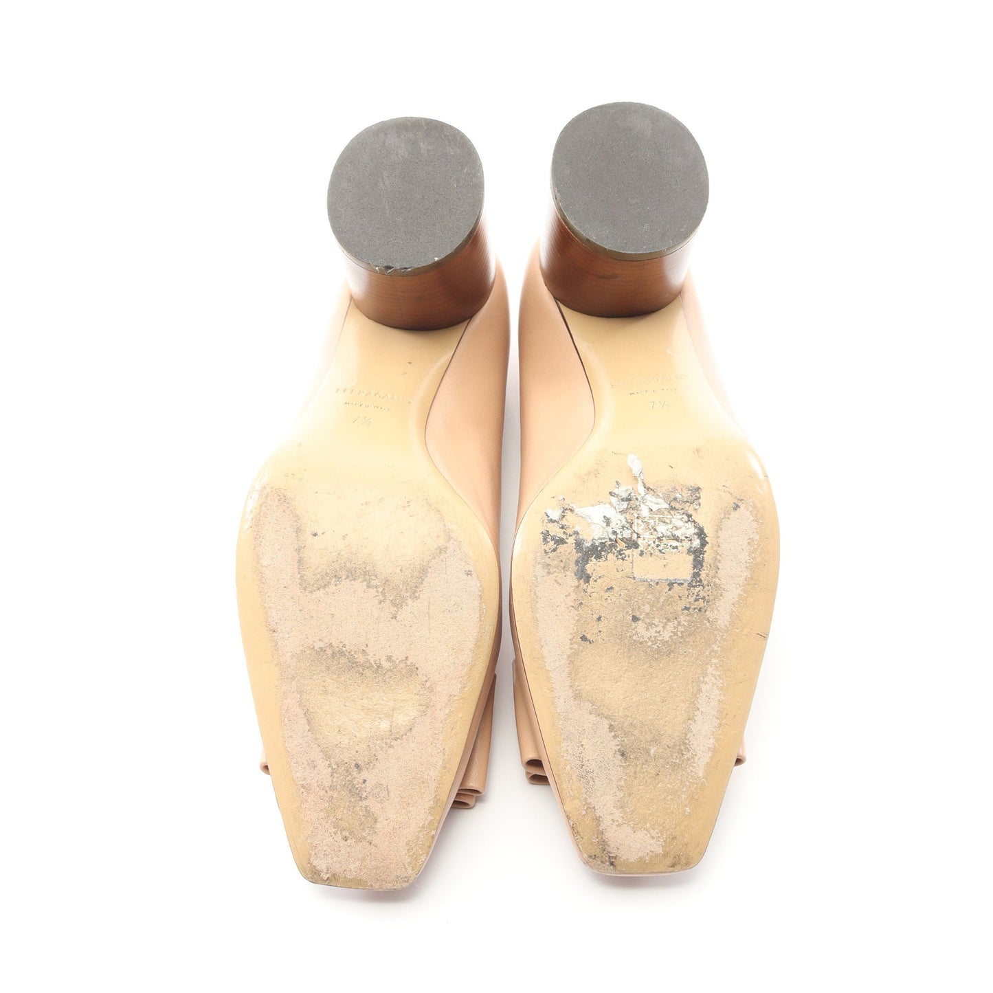 LENA リボンディテール パンプス レザー ピンクベージュ サルヴァトーレフェラガモ シューズ Salvatore Ferragamo