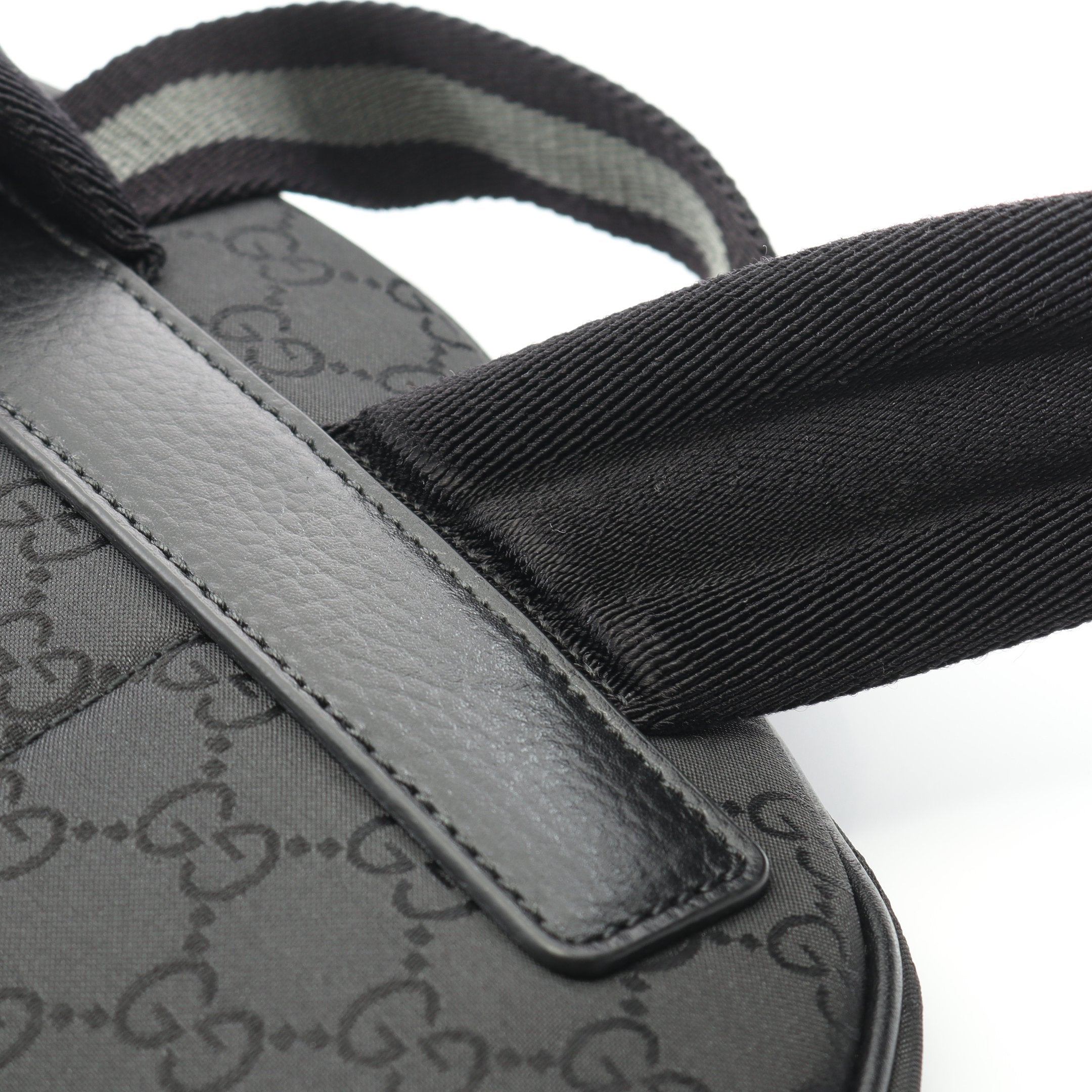 GG柄 バックパック リュックサック ナイロン レザー ブラック グッチ