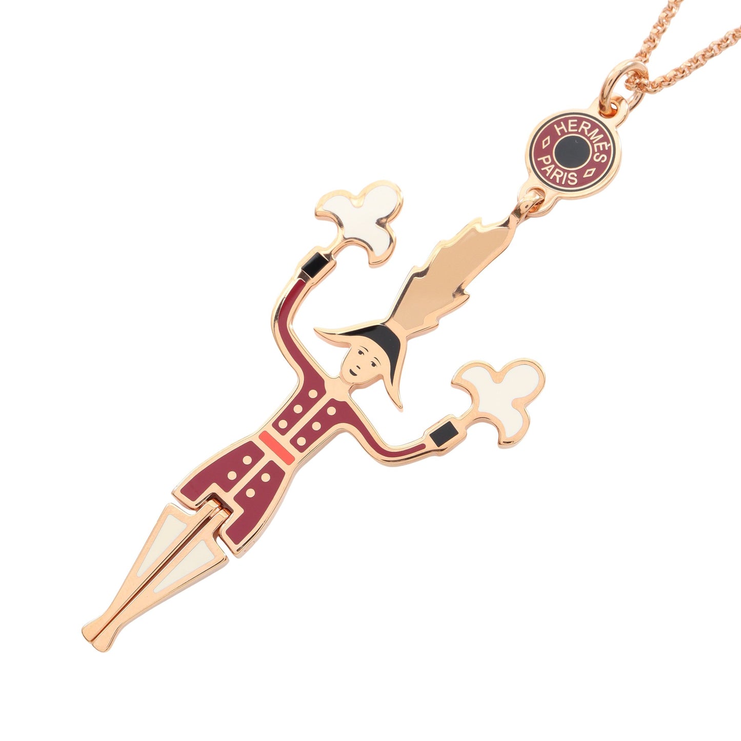 Artificier 花火師 ネックレス GP ピンクゴールド マルチカラー エルメス アクセサリー HERMES