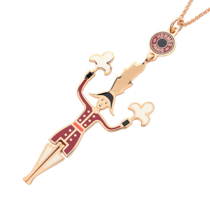 Artificier 花火師 ネックレス GP ピンクゴールド マルチカラー エルメス アクセサリー HERMES
