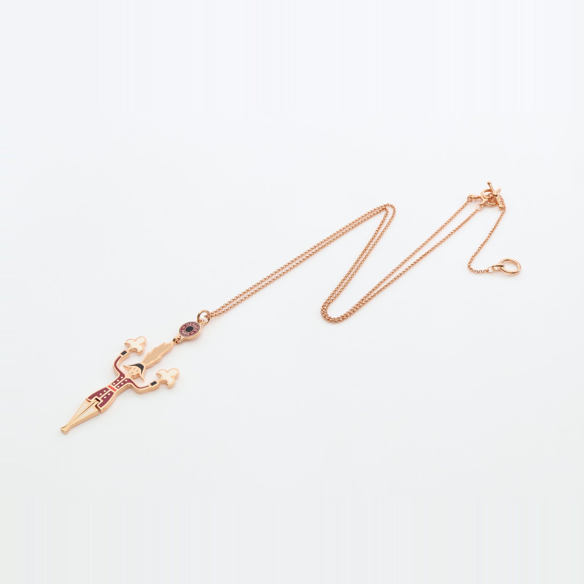Artificier 花火師 ネックレス GP ピンクゴールド マルチカラー エルメス アクセサリー HERMES