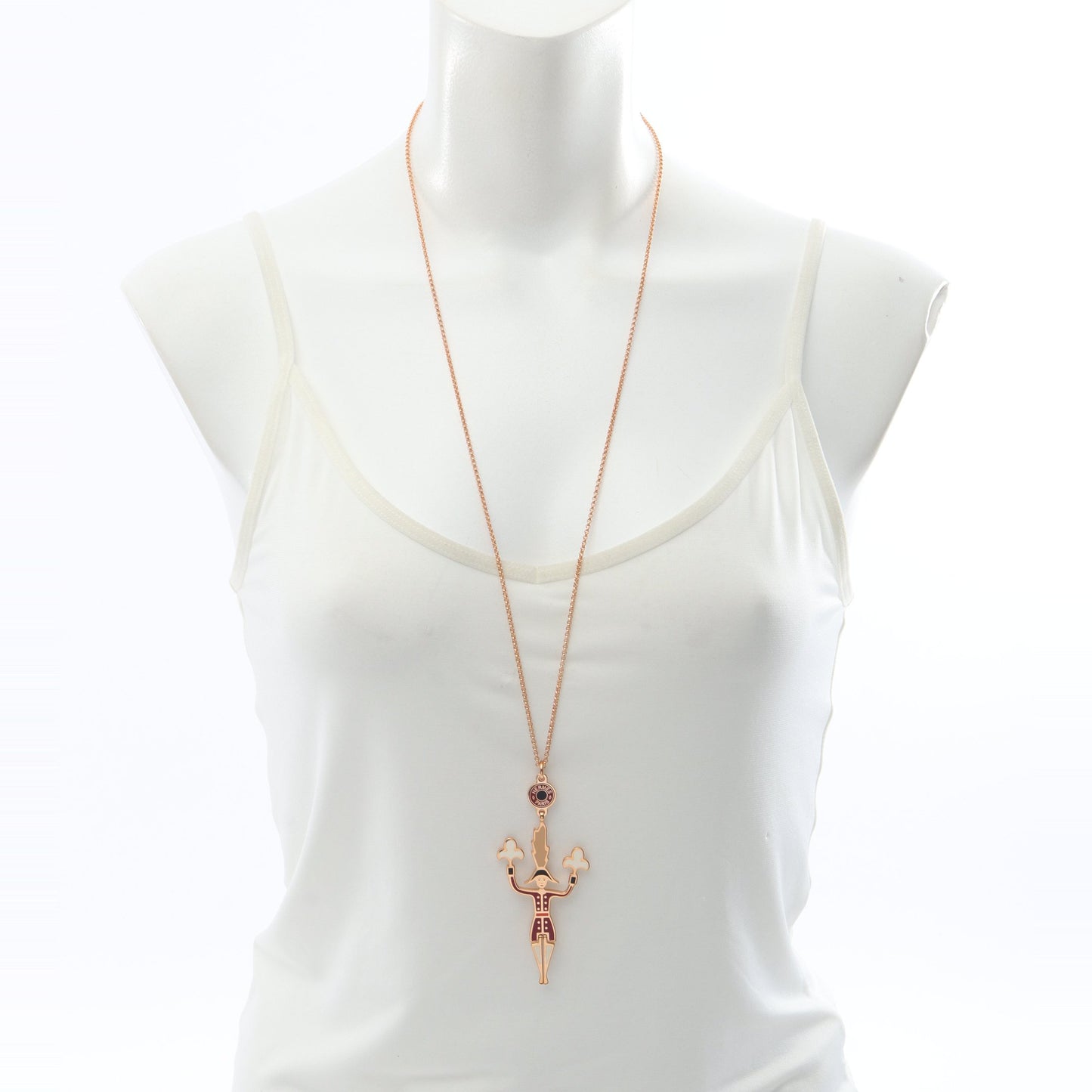 Artificier 花火師 ネックレス GP ピンクゴールド マルチカラー エルメス アクセサリー HERMES