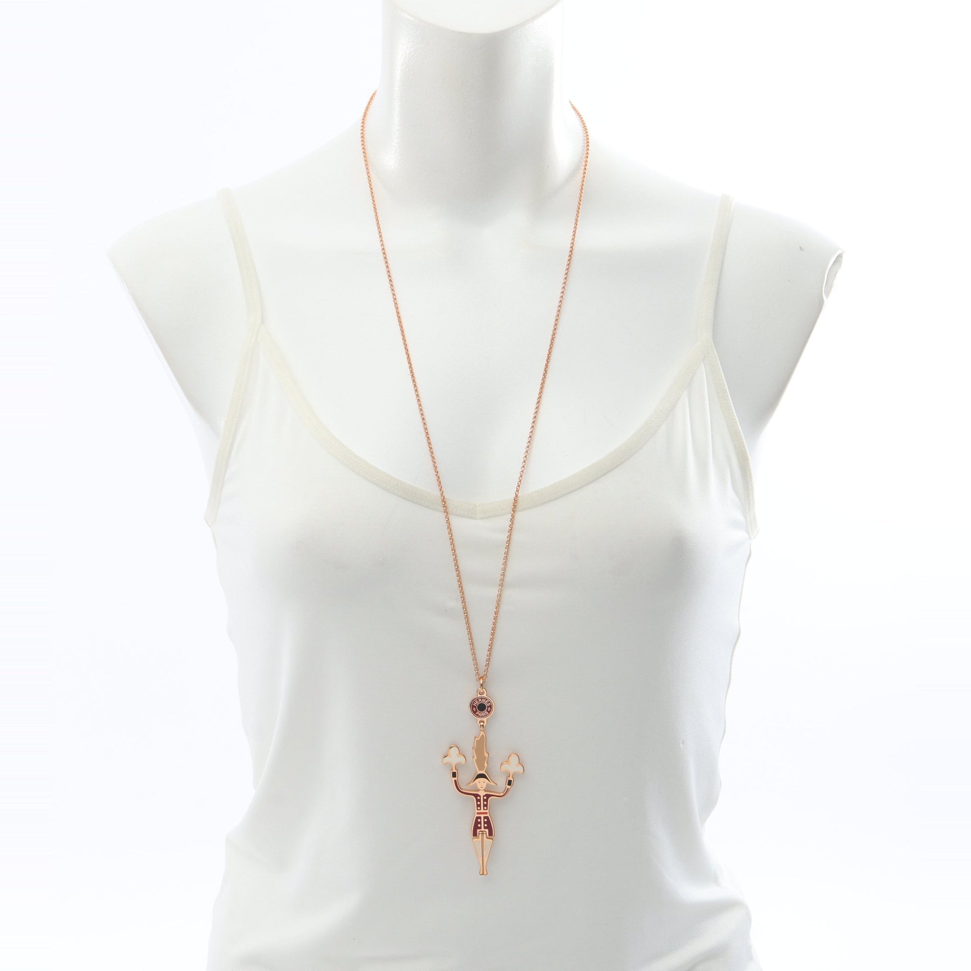 Artificier 花火師 ネックレス GP ピンクゴールド マルチカラー エルメス アクセサリー HERMES