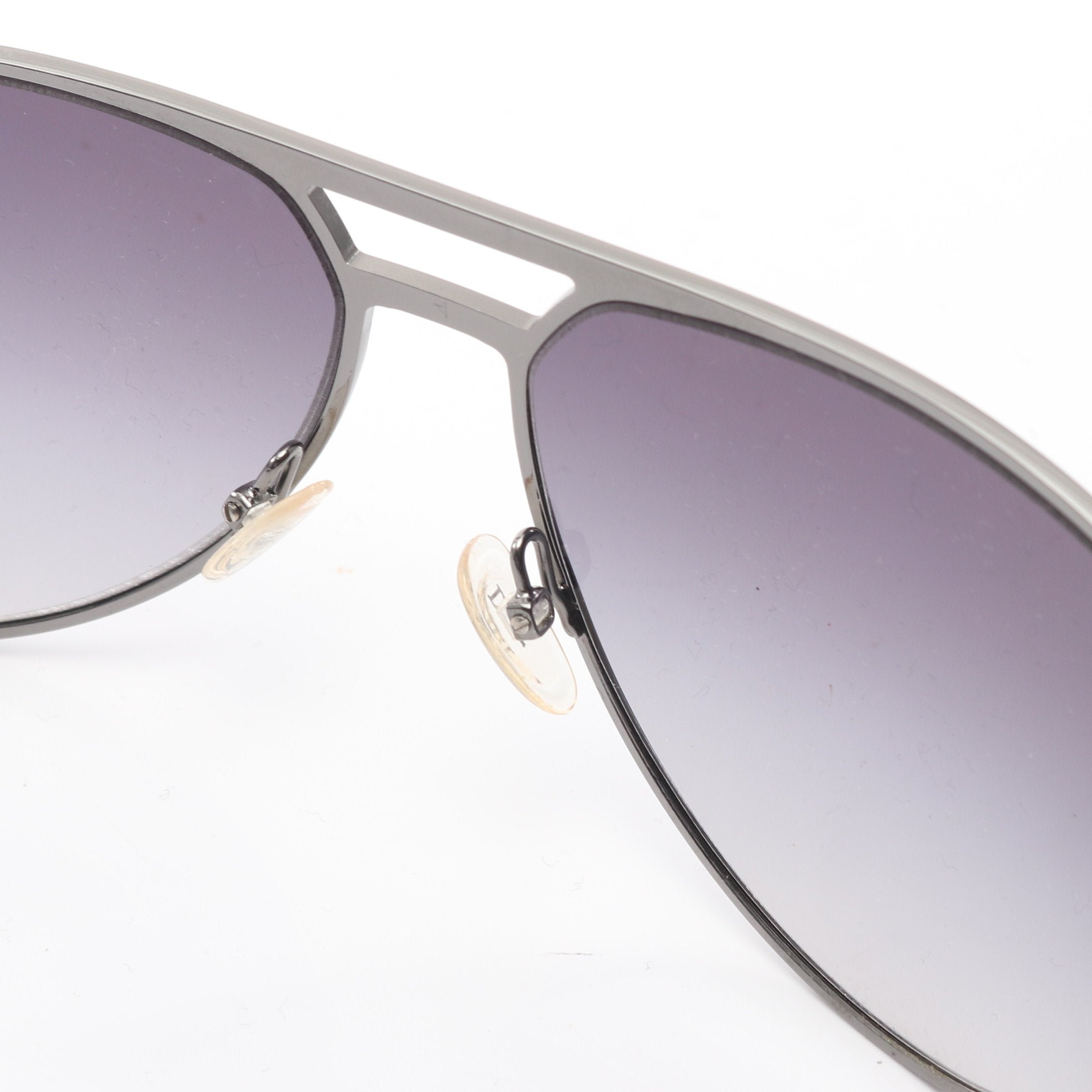 ティアドロップ サングラス ブラック シルバー グラデーションレンズ