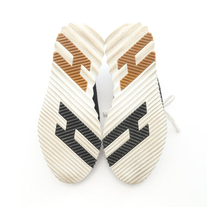 バウンシング スニーカー メッシュ レザー ブラック ホワイト イエローブラウン エルメス シューズ HERMES