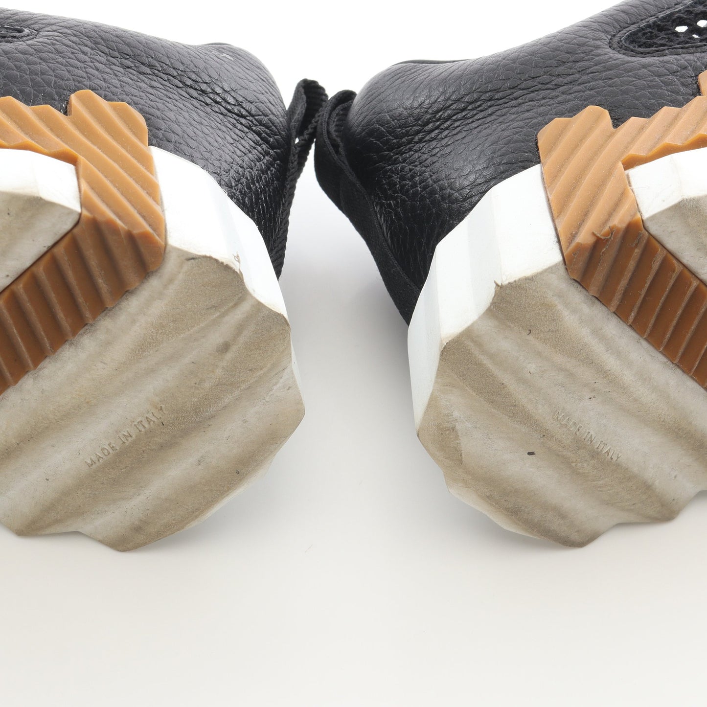 バウンシング スニーカー メッシュ レザー ブラック ホワイト イエローブラウン エルメス シューズ HERMES