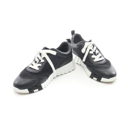 バウンシング スニーカー メッシュ レザー ブラック ホワイト イエローブラウン エルメス シューズ HERMES