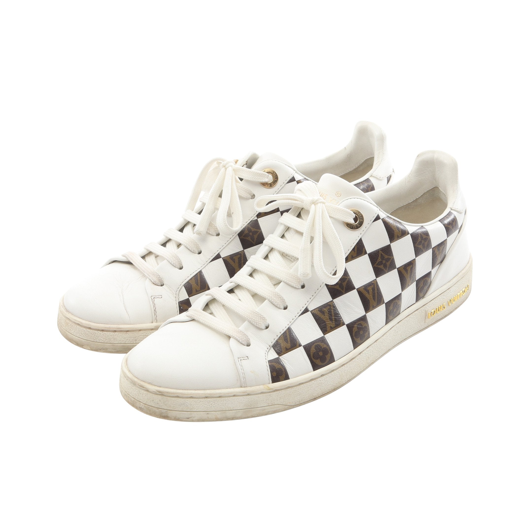 フロントローライン ダミエ モノグラム スニーカー レザー ホワイト