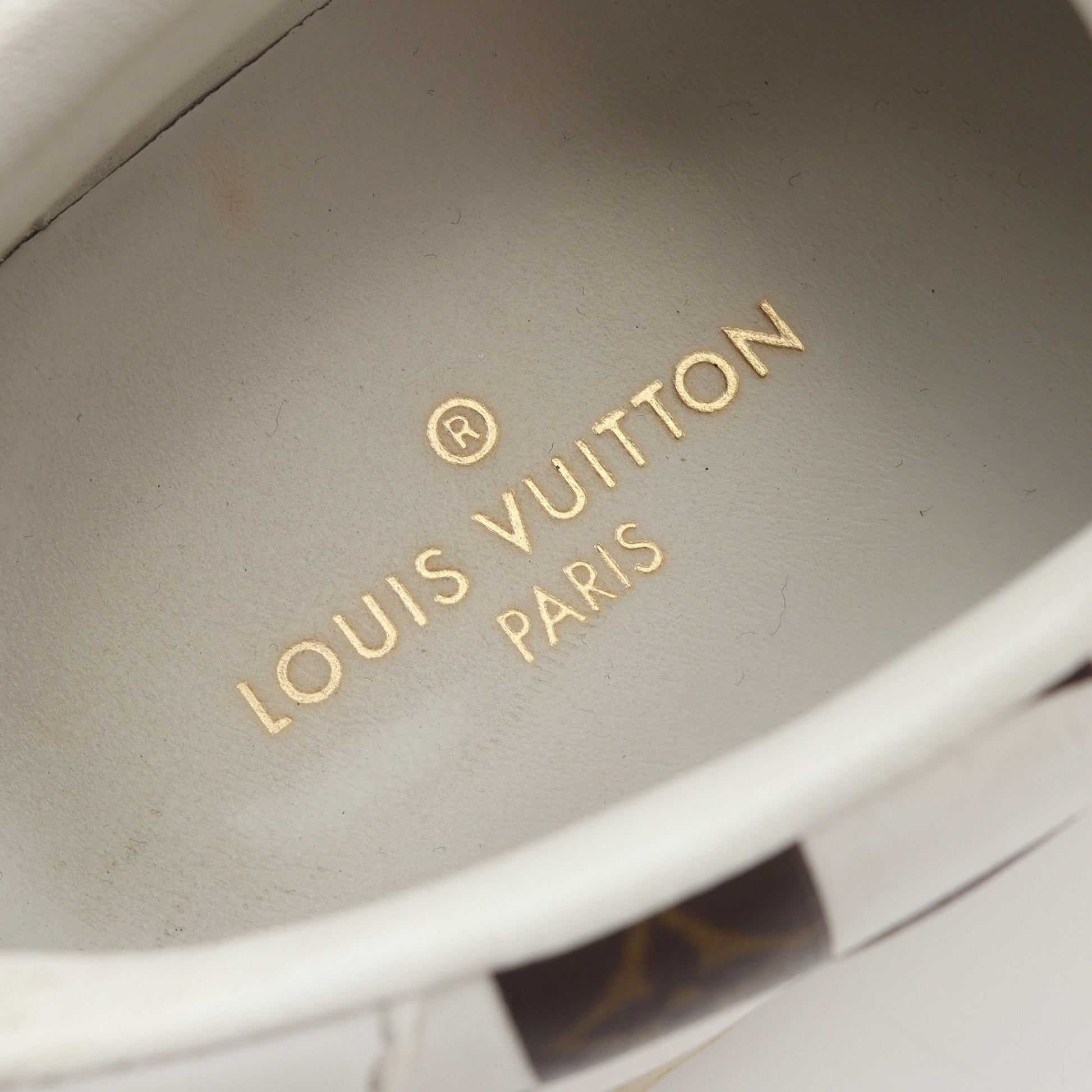 フロントローライン ダミエ モノグラム スニーカー レザー ホワイト ブラウン ルイヴィトン シューズ LOUIS VUITTON
