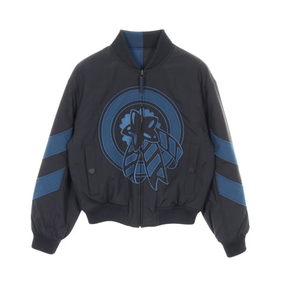 リバーシブル ブルゾン ブラック ブルー エルメス アウター HERMES