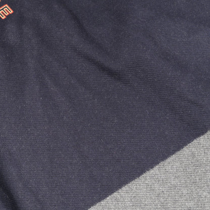 TAPIS DE SELLE ポンチョ カシミヤ ネイビー グレー エルメス アウター HERMES