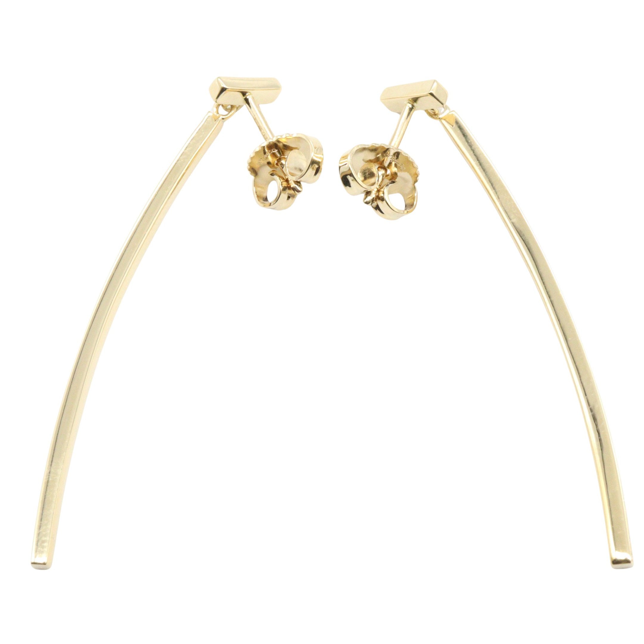 Tバー ダイヤ ピアス ピアス K18YG ダイヤモンド イエローゴールド