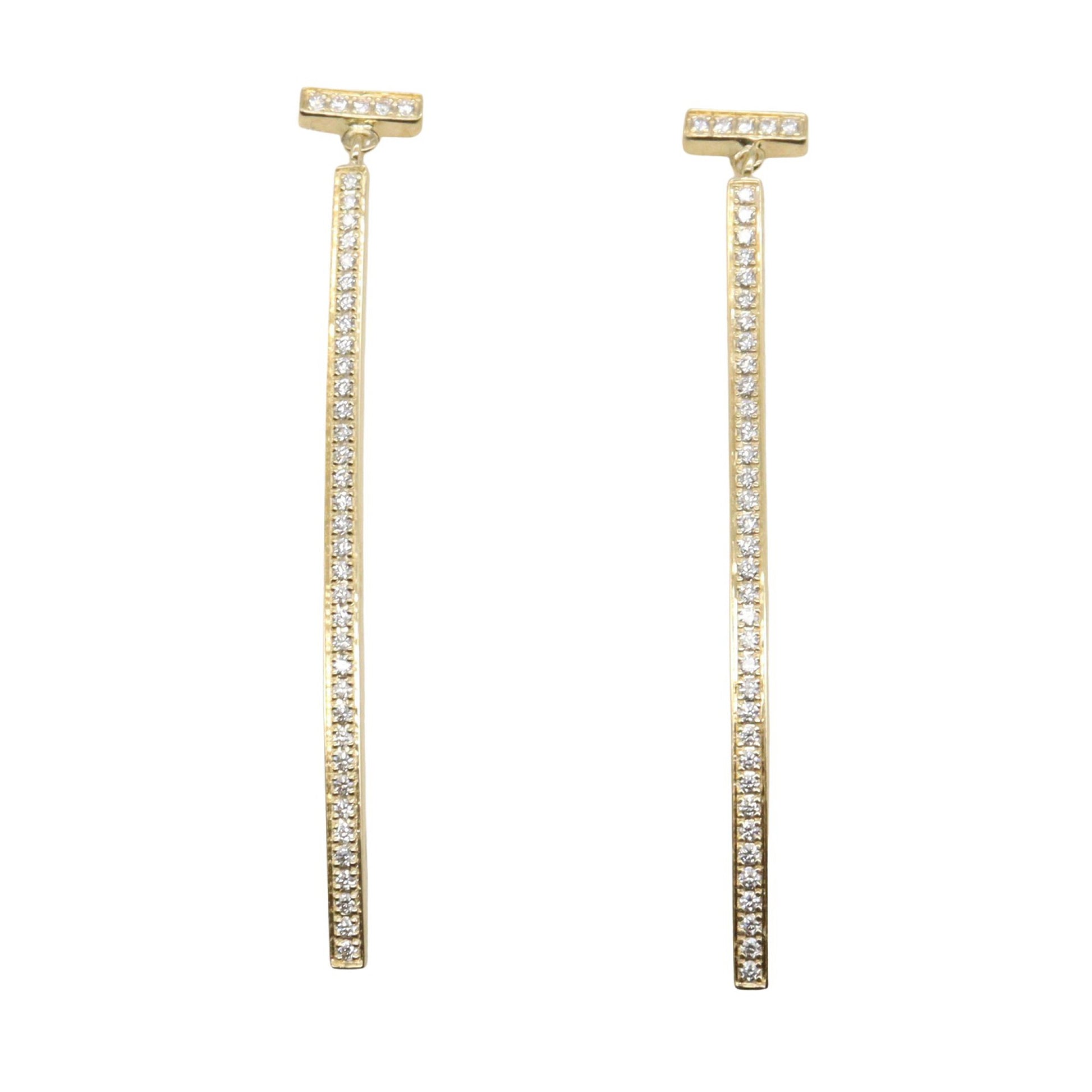 Tバー ダイヤ ピアス ピアス K18YG ダイヤモンド イエローゴールド クリア ティファニー アクセサリー TIFFANY & Co.