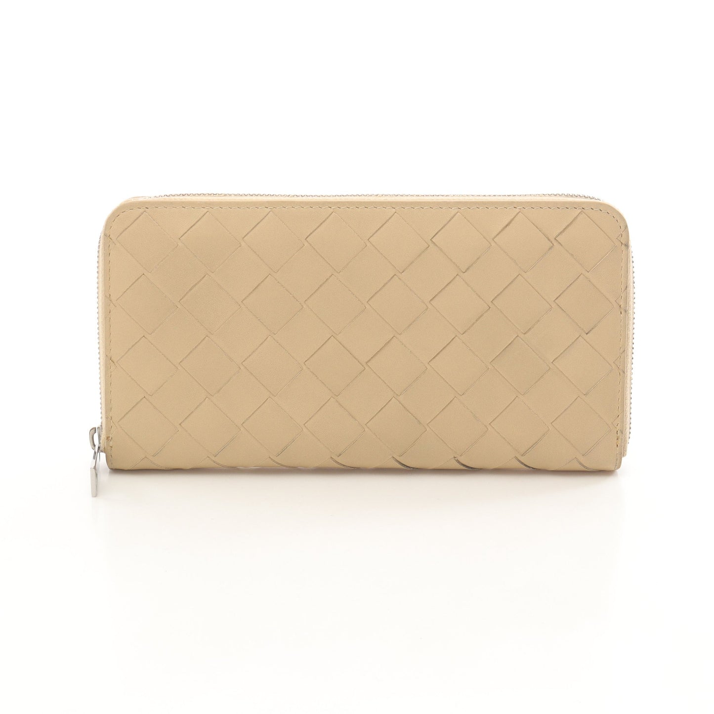 イントレチャート ラウンドファスナー長財布 レザー ベージュ ボッテガヴェネタ 財布・小物 BOTTEGA VENETA