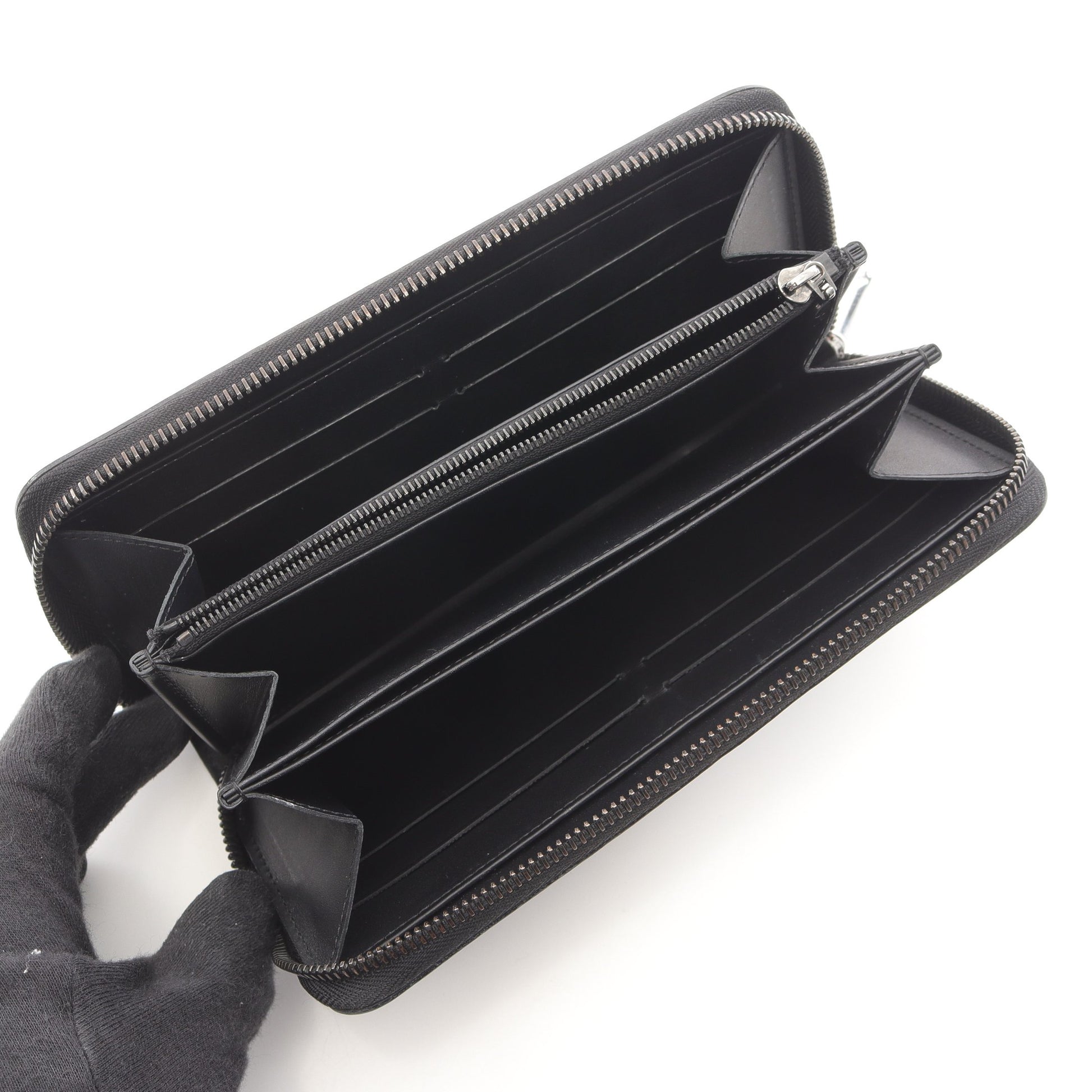 ジッピーウォレット モノグラムヴェルニ ノワールマニエティック ラウンドファスナー長財布 レザー ブラック ルイヴィトン 財布・小物 LOUIS VUITTON